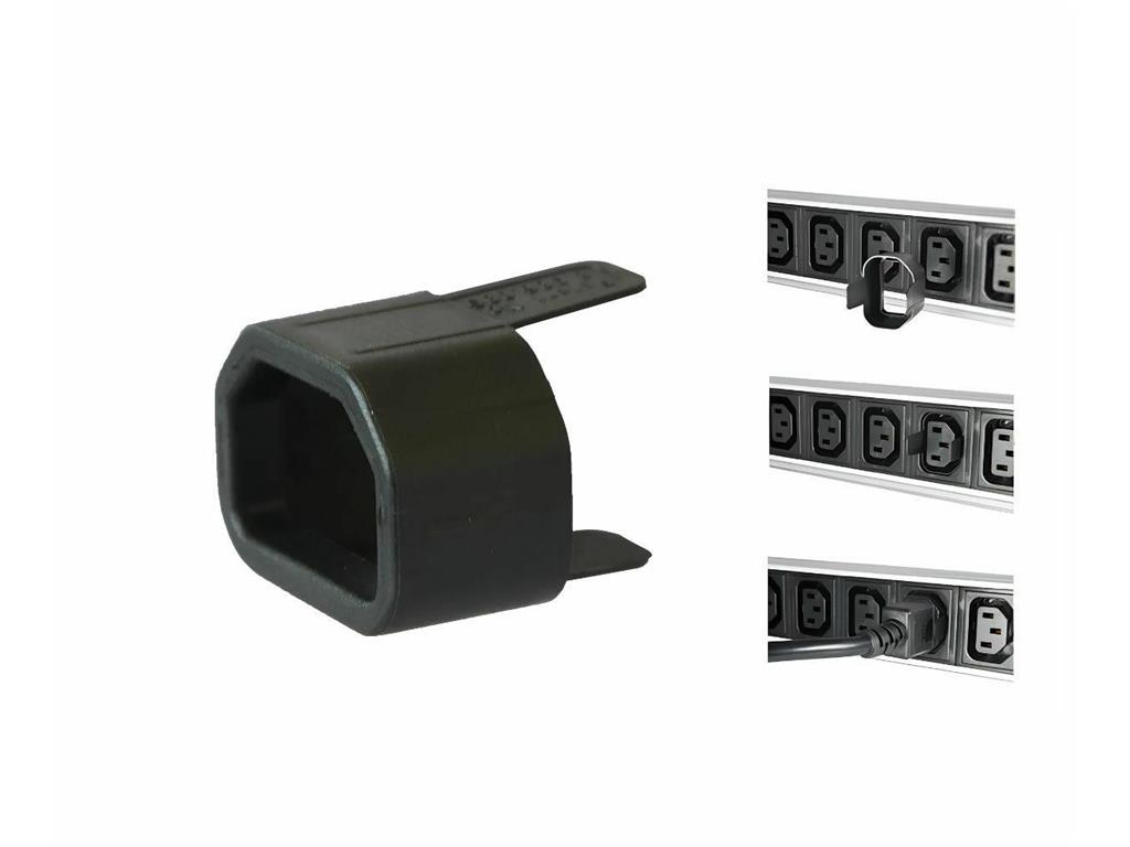  Sponka za C14 kabel, črn