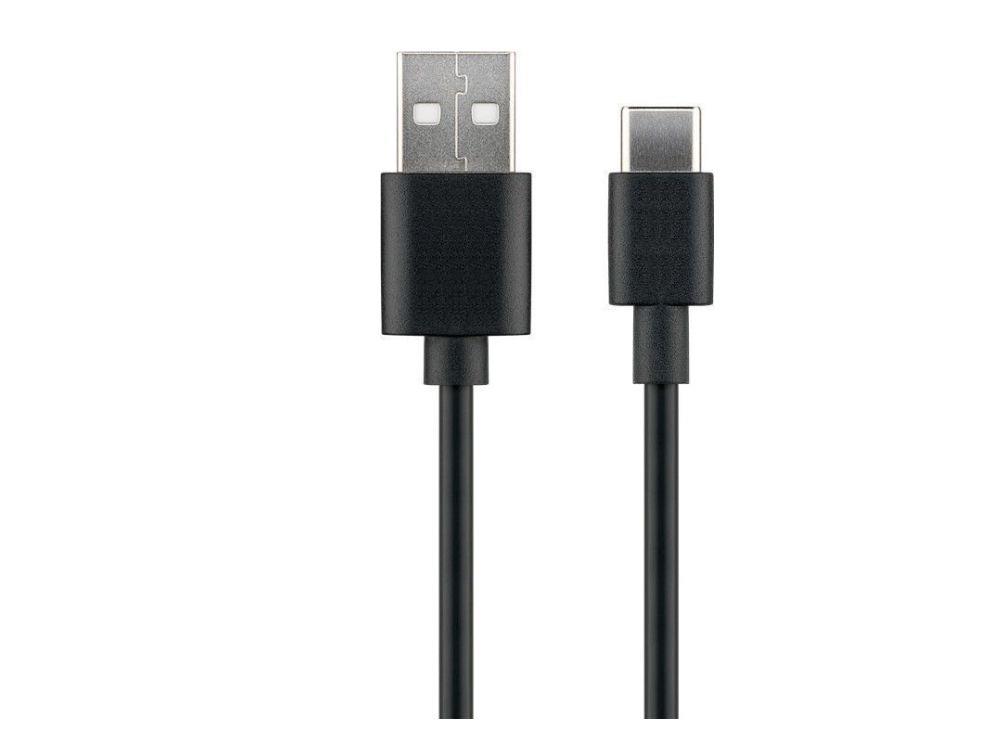 MicroConnect Kabel USB C-A 2.0, 0,5m, črn