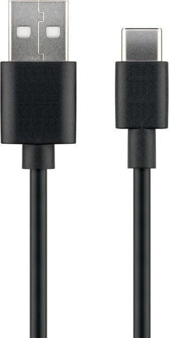 MicroConnect Kabel USB C-A 2.0, 3m, črn
