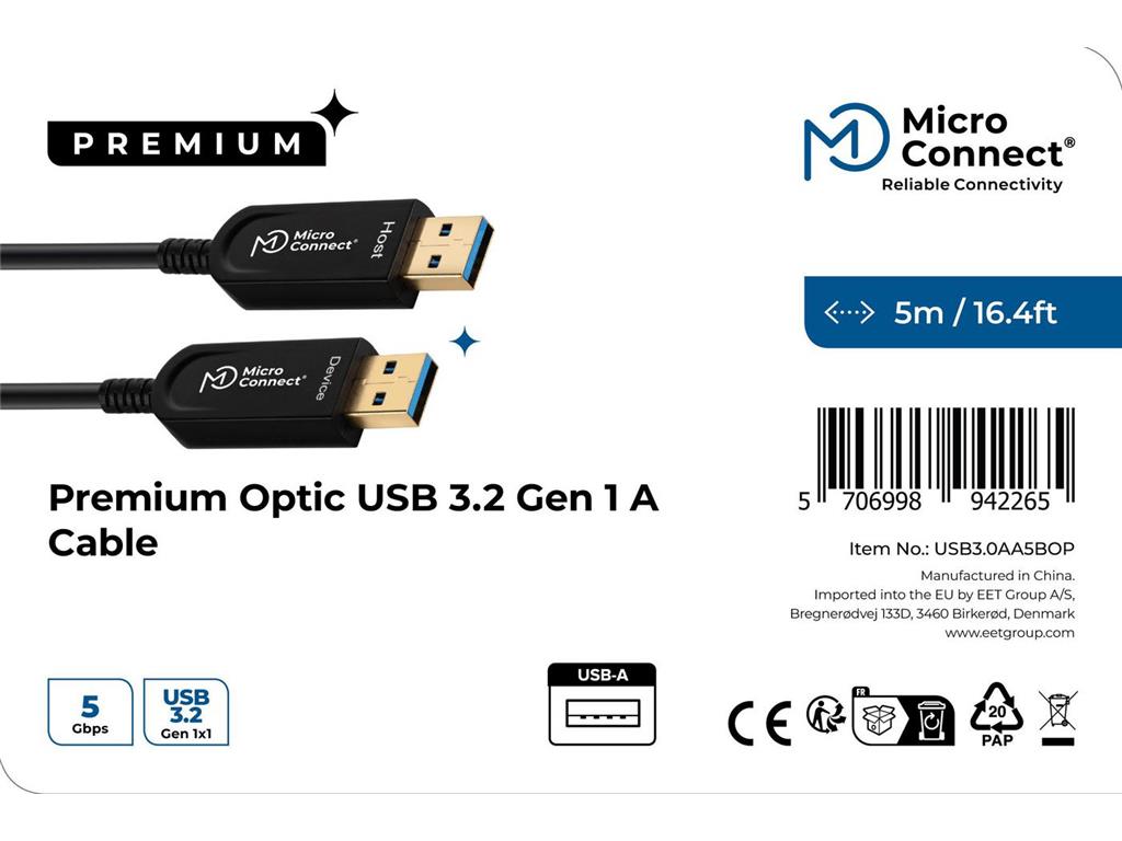  Optični kabel USB-A 3.2 Gen 1, 5m