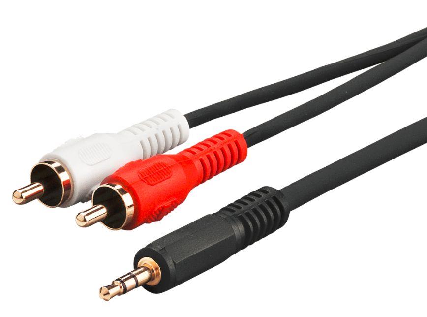 MicroConnect Avdio adapter kabel 3.5 mm, 5m