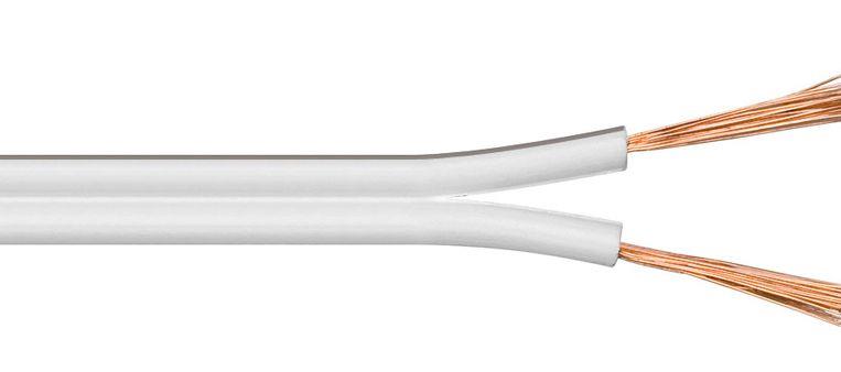 MicroConnect Zvočniški kabel, 100m, 2x1,5mm, bel