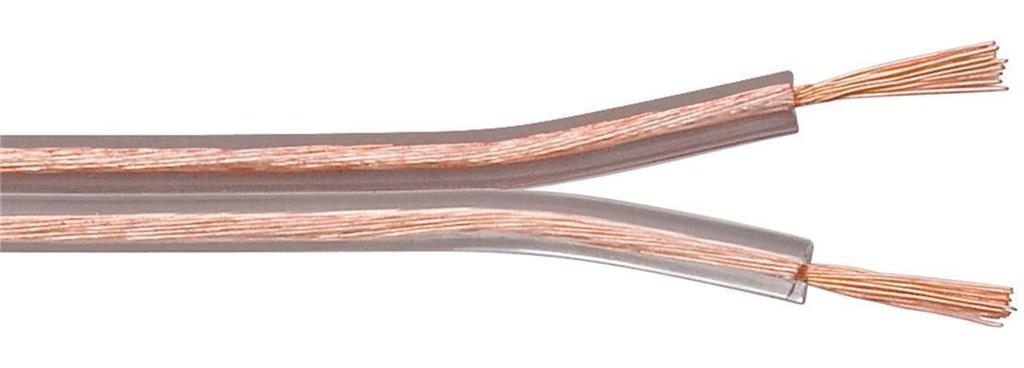 MicroConnect Zvočniški kabel, 100m, 2x1,5mm, prozoren