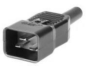 MicroConnect IEC napajalni adapter C20 vtič