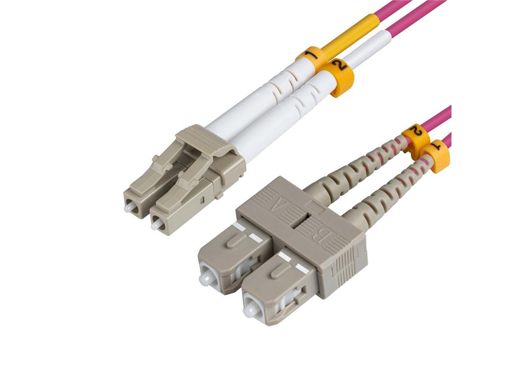 MicroConnect Patch Kabel - LC/UPC-SC/UPC 5m OM4