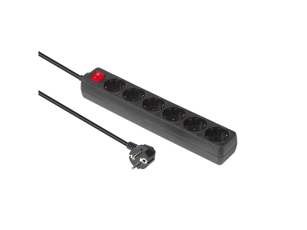 MicroConnect Razdelilnik 6 vtičnic Schuko 1,8m