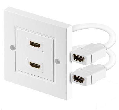 MicroConnect HDMI stenska vtičnica 2 port Bel