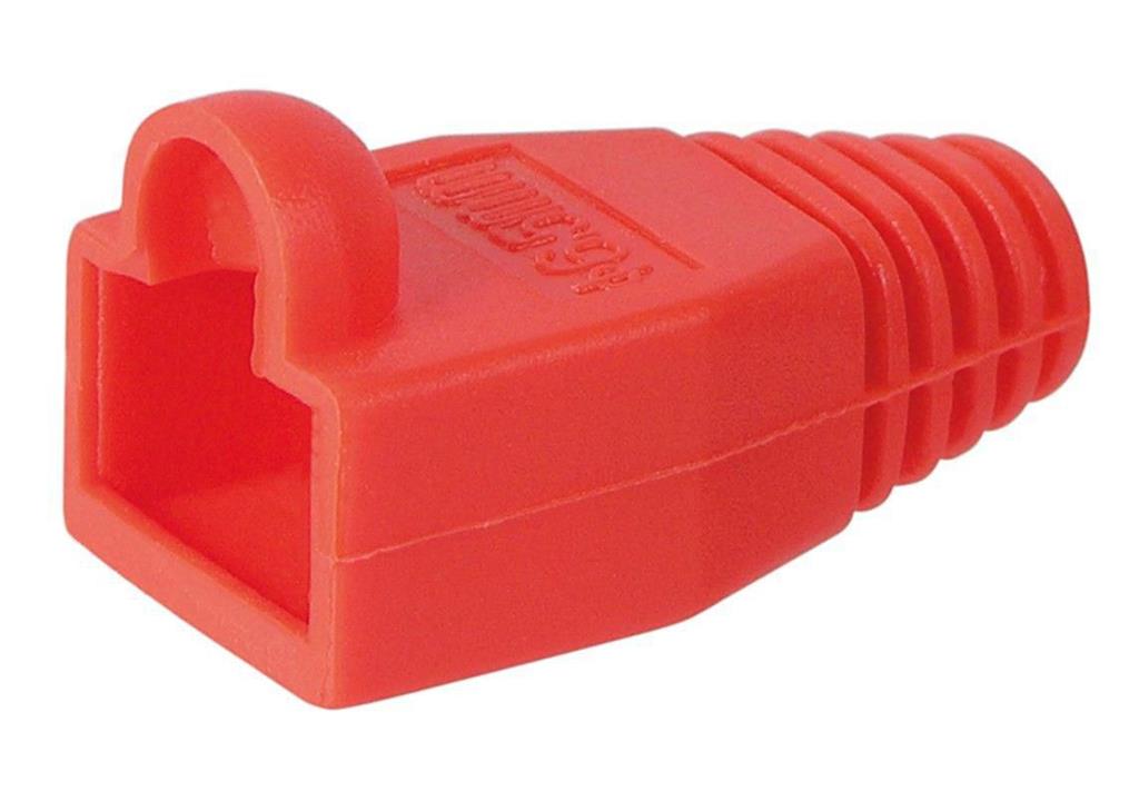 MicroConnect Zaščitna kapica za RJ45 rdeč, 50 kos