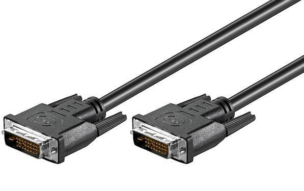 MicroConnect DVI-D 24+1-pin 0,5m M-M Črn