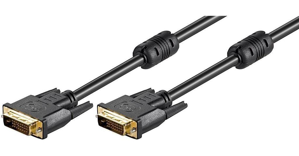 MicroConnect DVI-D 24+1-pin w. Ferrit, M-M