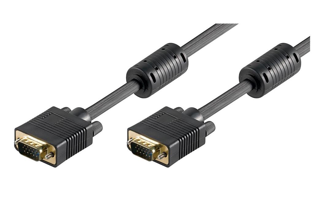 MicroConnect Kabel SVGA HD15 5m M-M w.ferrit core