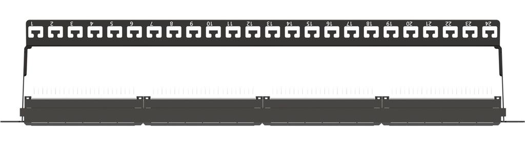 MicroConnect 19" UTP Cat.6 patch panel, 24 port, Dual