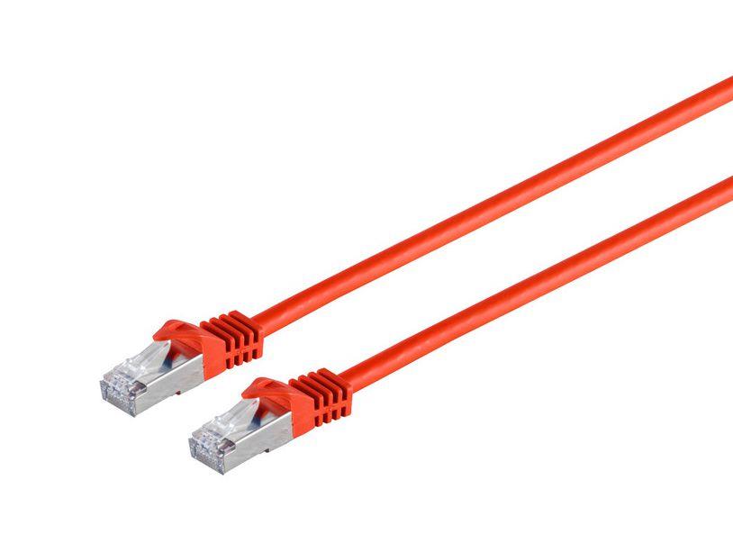 MicroConnect CAT7 S/FTP Omrežni Kabel 0,25m, Rdeč