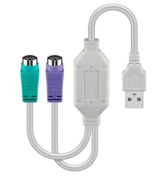 MicroConnect USB A - Pretvornik 2x PS/2 0,3m