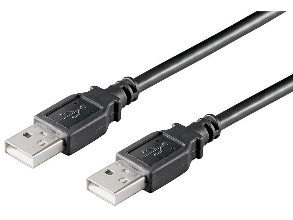 MicroConnect Kabel USB2.0 A-A 1,8m M-M, Črn