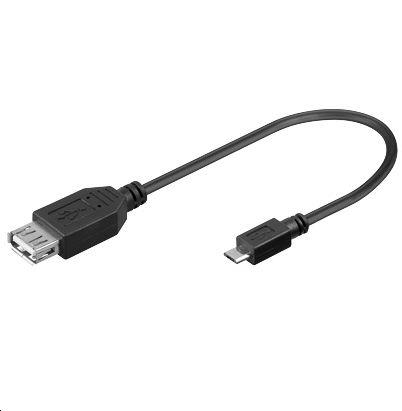 MicroConnect Kabel USB A - B Micro F-M 0,20m