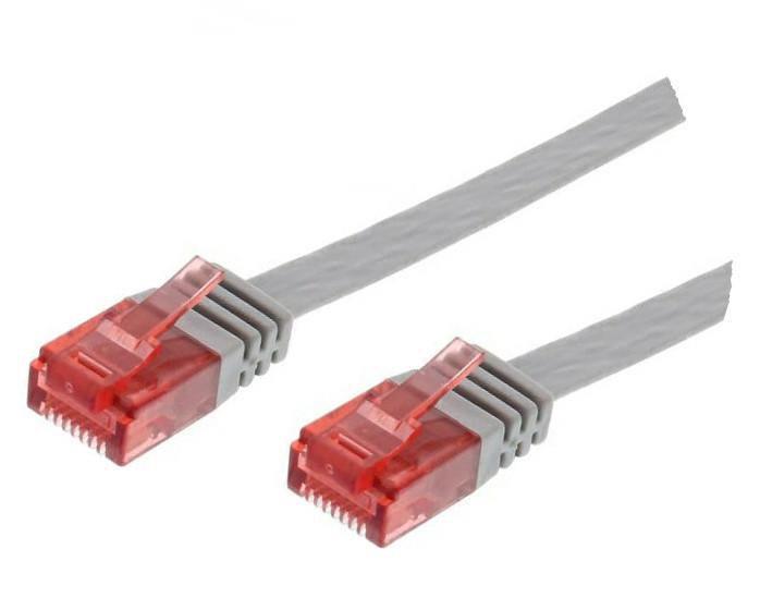 MicroConnect Kabel U/UTP CAT6 0.25M Siv ploščat
