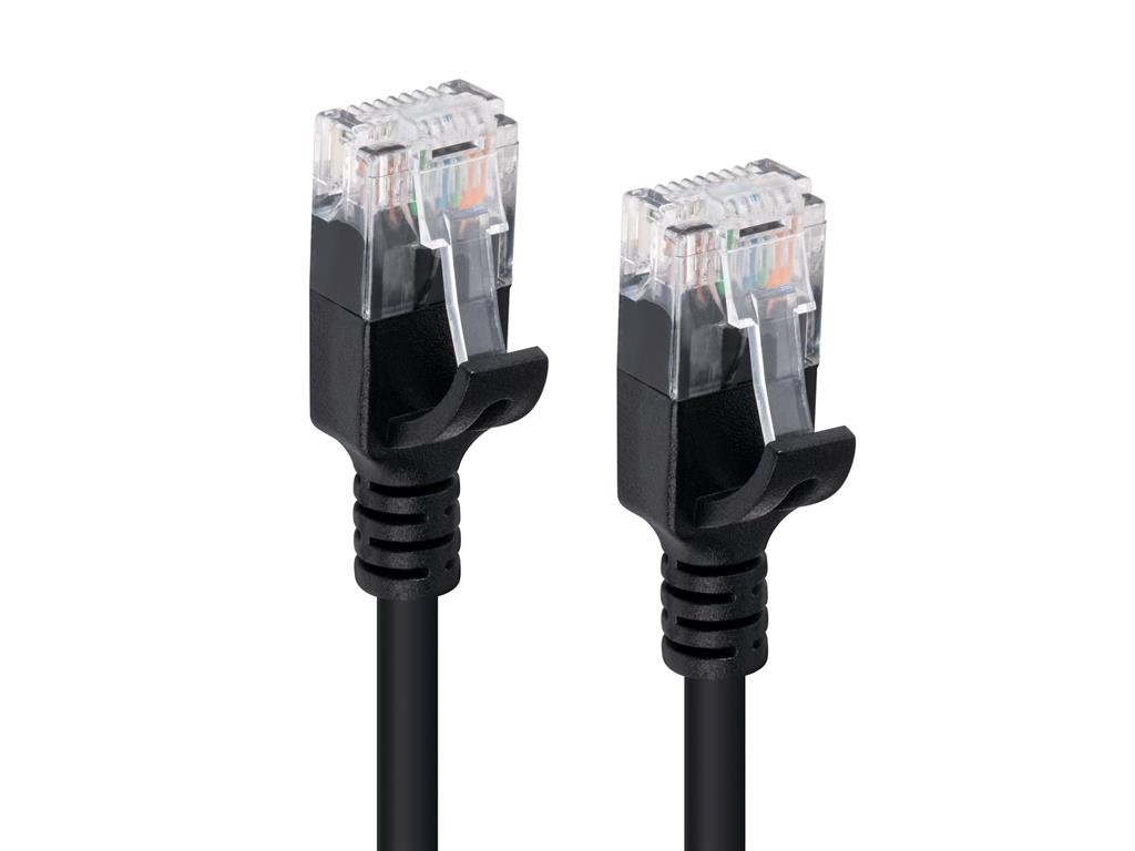MicroConnect Kabel U/UTP CAT6 10M Črn tanek