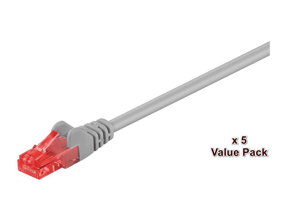 MicroConnect Kabel U/UTP CAT6 15M Siv 5 PACK