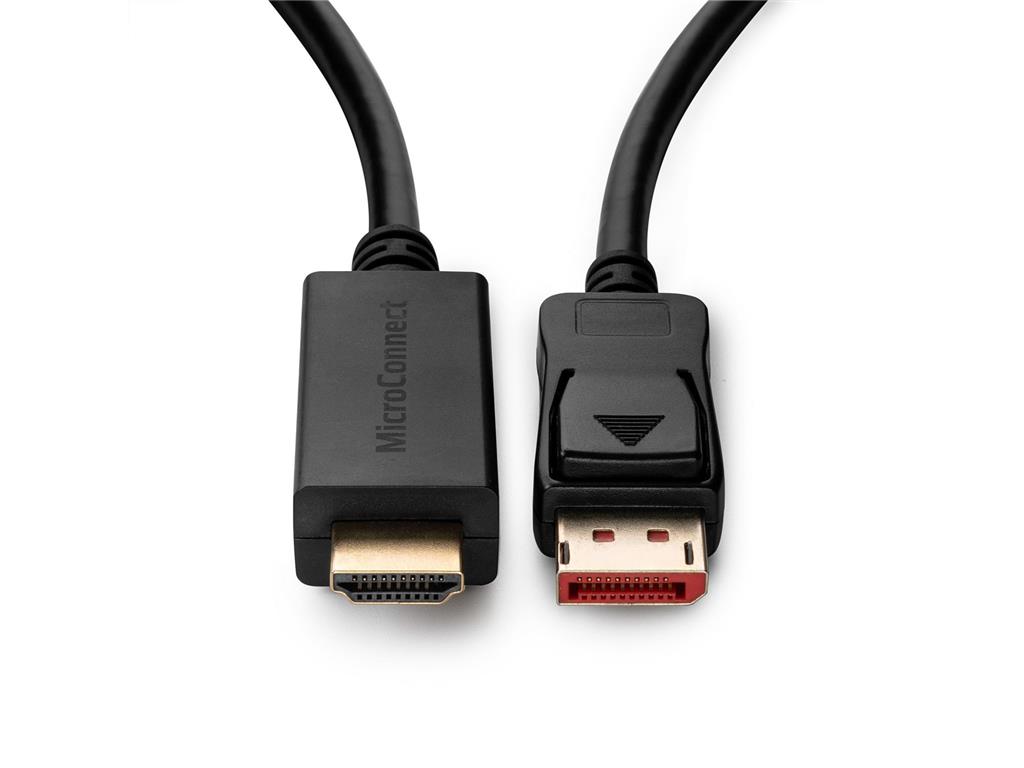 MicroConnect Kabel 4K Display Port 1.4 - HDMI 2.0, 2m