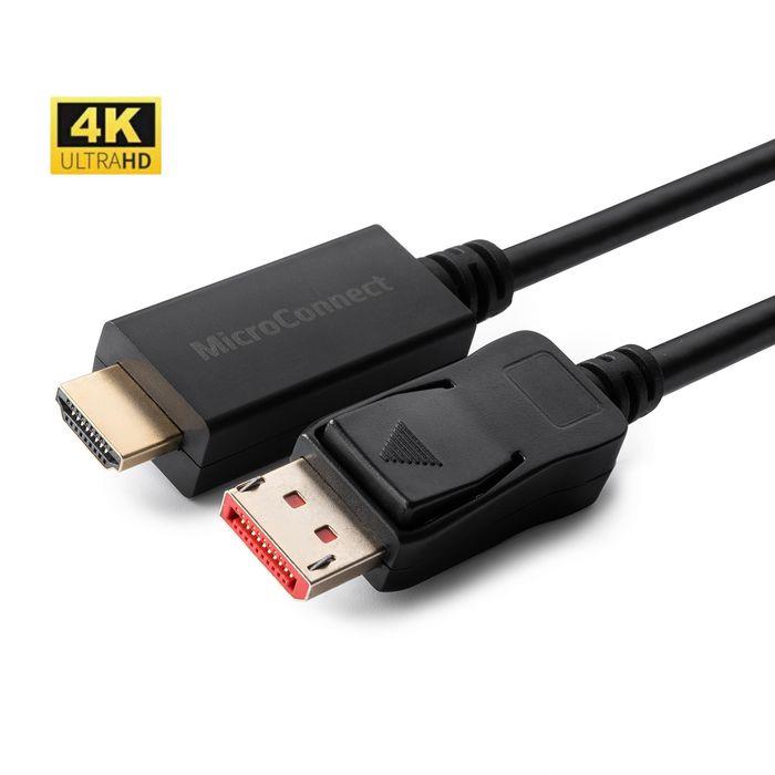 MicroConnect Kabel 4K Display Port 1.4 - HDMI 2.0, 5m