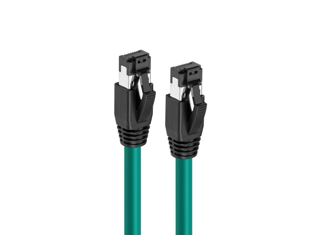 MicroConnect Kabel CAT8.1 S/FTP 0,25m Zelen