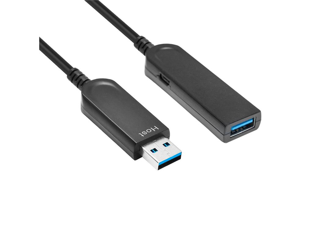 MicroConnect Optični kabel USB A-A 3.2, 20m, črn