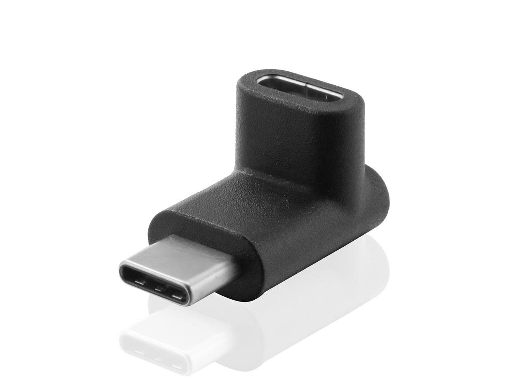 MicroConnect Adapter USB-C - USB-C kotni 90stop M-F