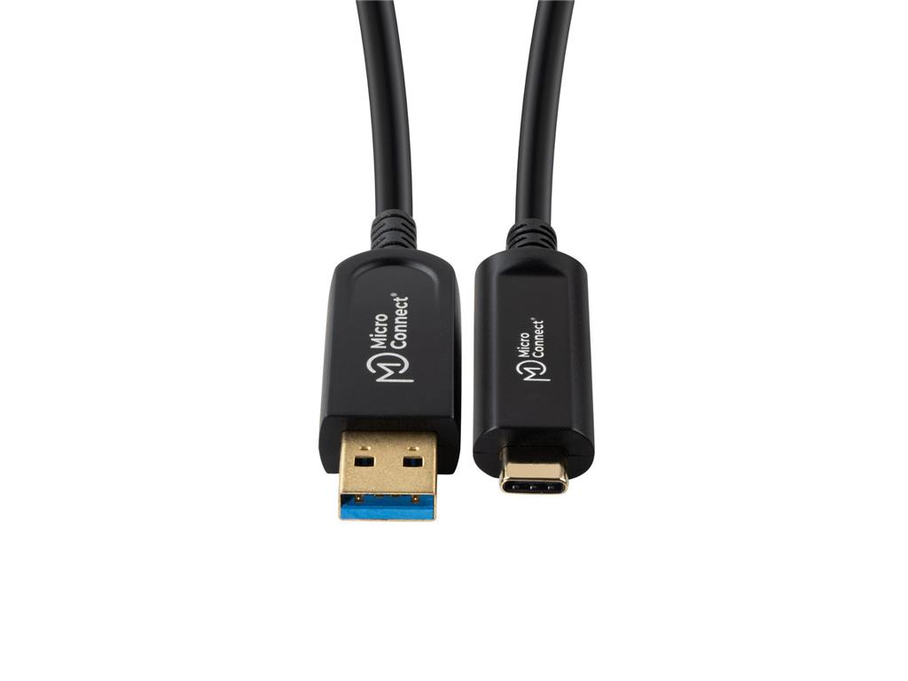 MicroConnect Kabel optični USB C-A 3.2, 5m, črn
