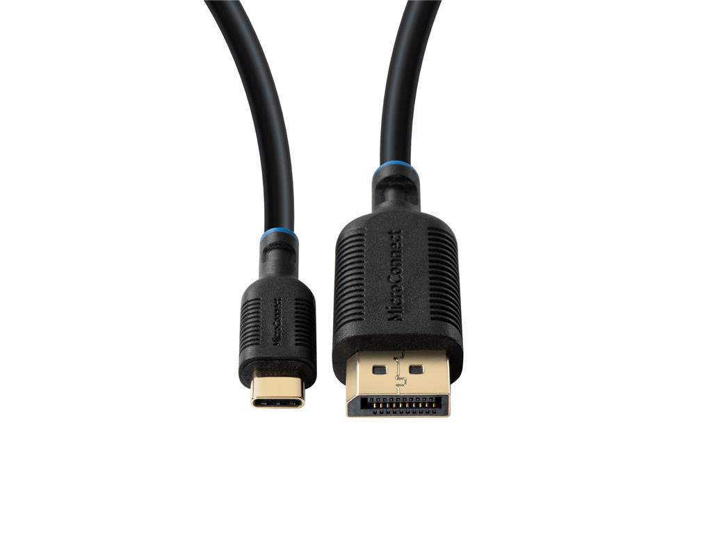 MicroConnect Kabel USB-C Displayport, Črn, 3m