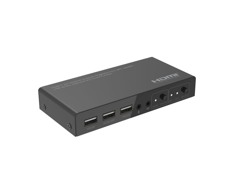MicroConnect 4K@60Hz HDMI KVM switch, 2x1, 4:4:4