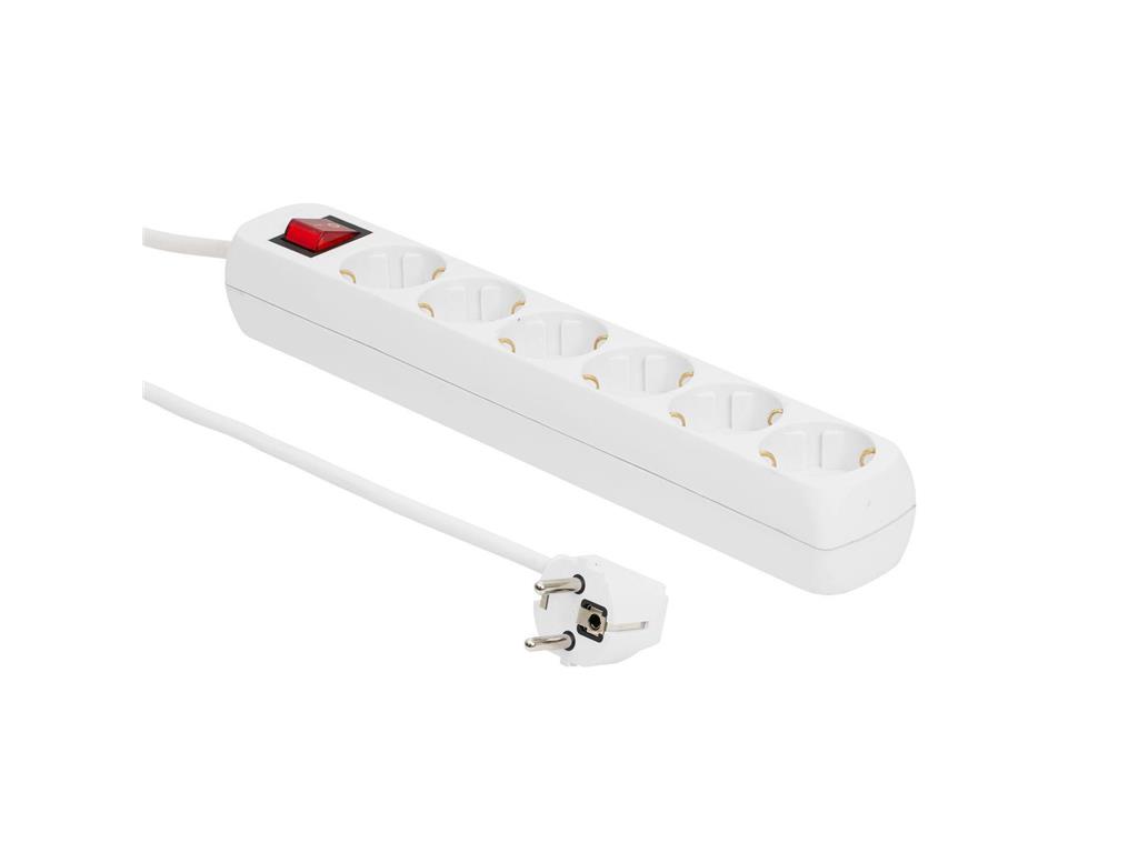 MicroConnect Razdelilnik s stikalom 6 vtičnic, 1,5m