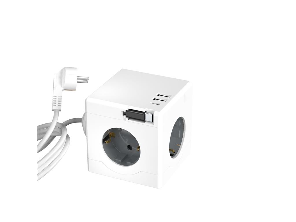 MicroConnect Razdelilnik Power Cube, 3 vtičnice
