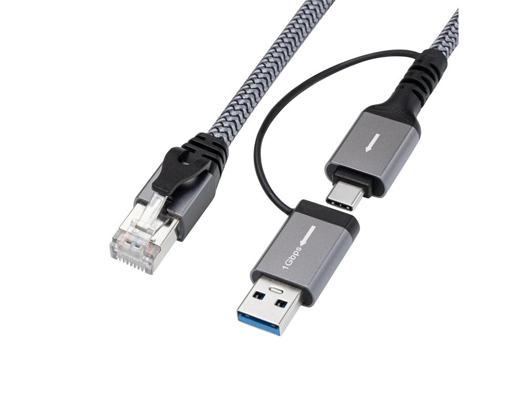  Adapter kabel CAT6 RJ45 FTP - USB-A/C,