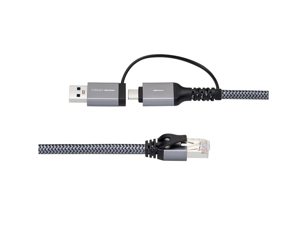 MicroConnect Adapter kabel CAT6 RJ45 FTP - USB-A/C,
