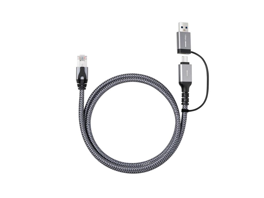 MicroConnect Adapter kabel CAT6 RJ45 FTP - USB-A/C,