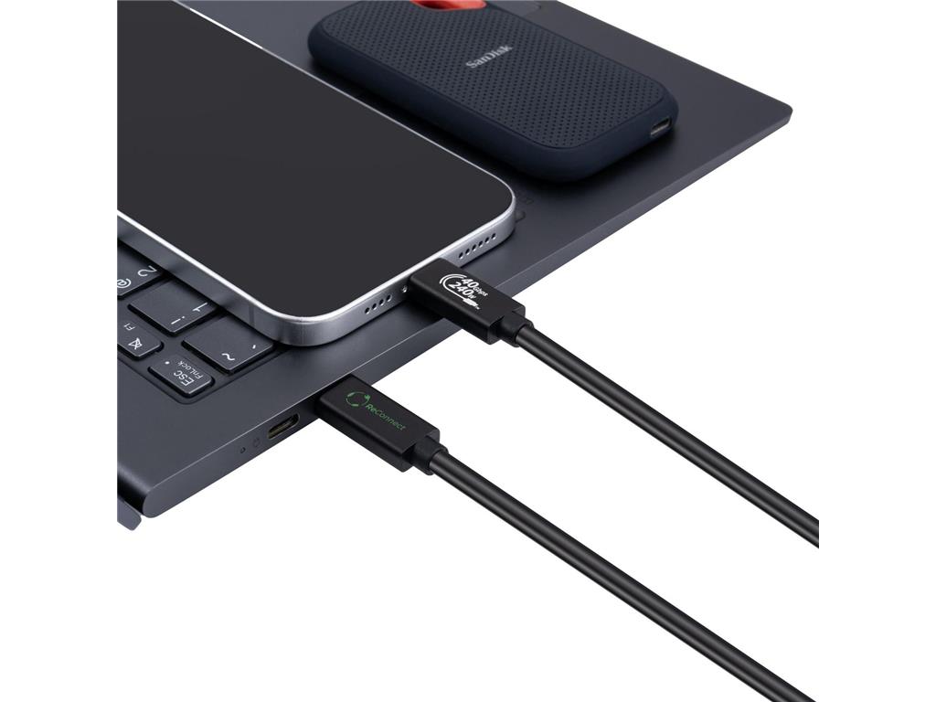  ReConnect USB C-C USB4 kabel 0.5m