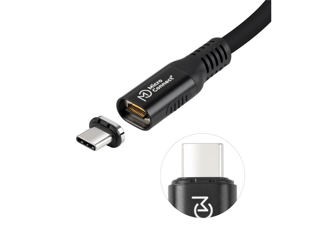 MicroConnect Premium magnetni kabel USB C-C, 1m