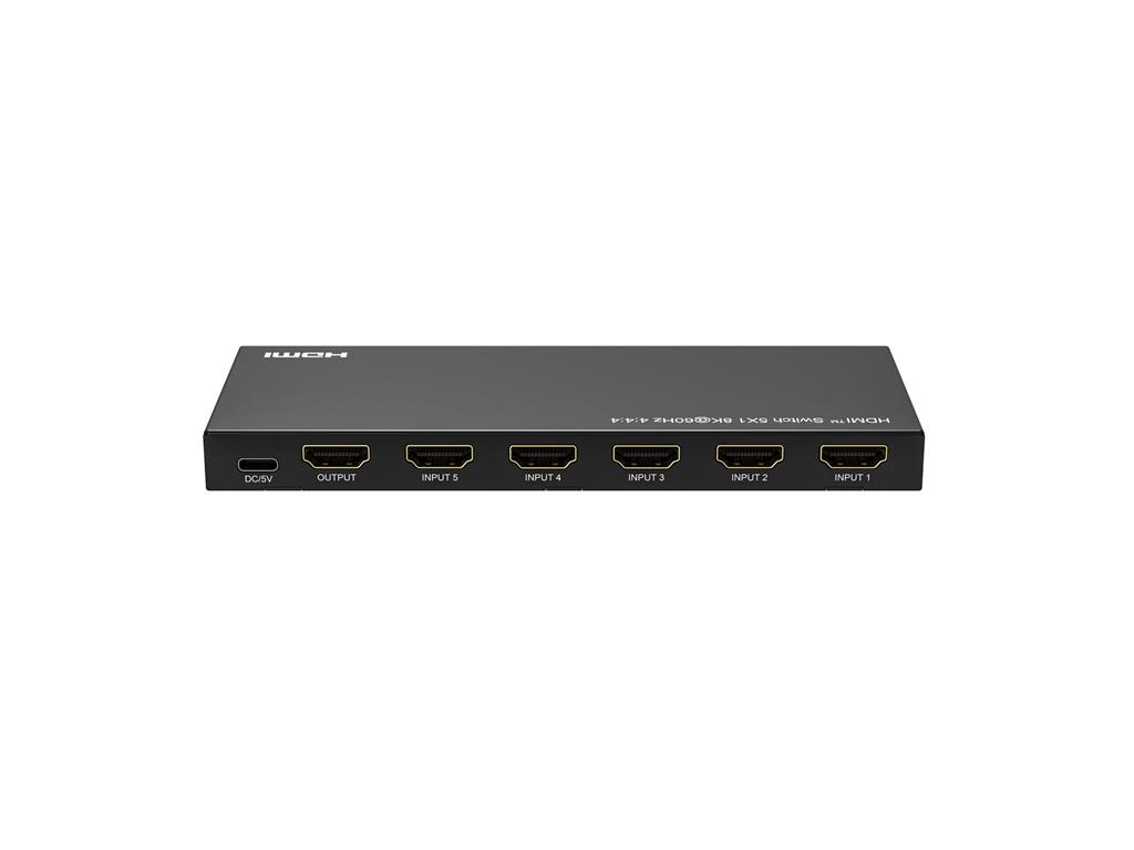 MicroConnect 8K@60Hz HDMI Switch 5x1, HDCP 2.3