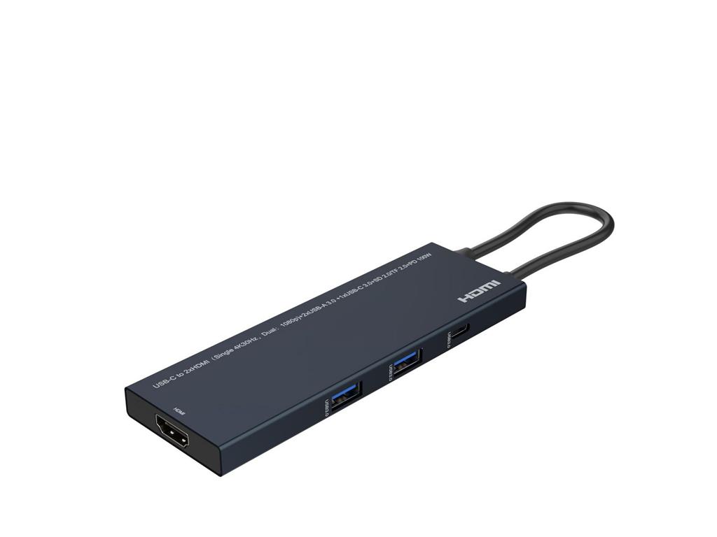 MicroConnect USB-C - HDMI mini dock, 2x HDMI