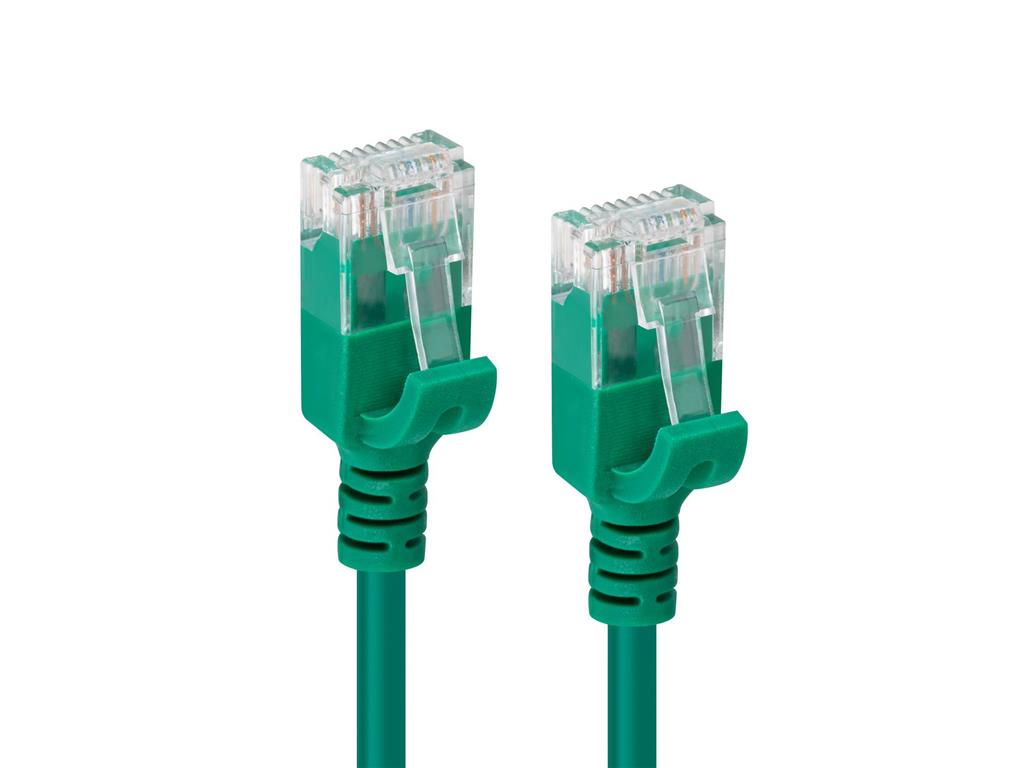 MicroConnect Kabel U/UTP CAT6A tanek 0.15M Zelen