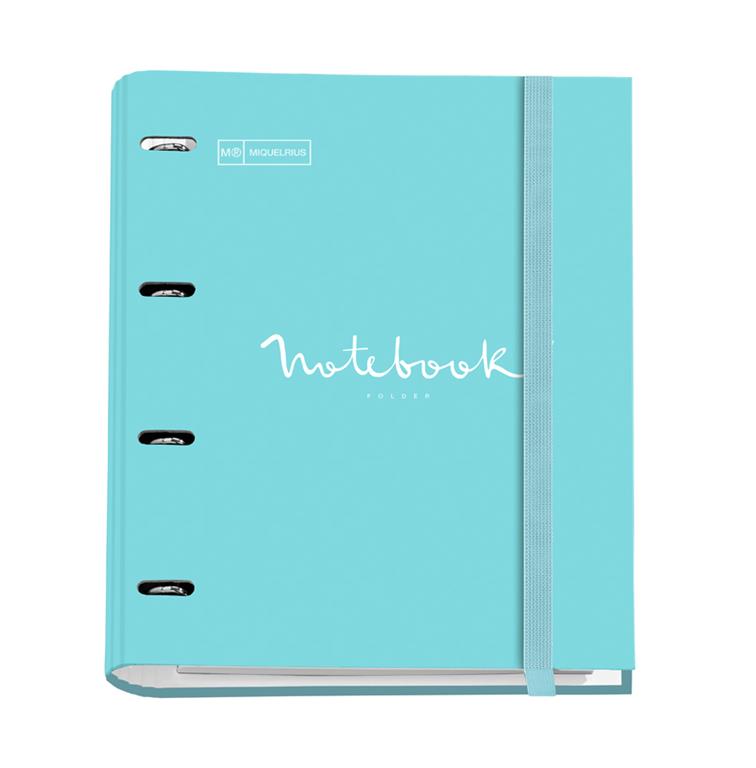 MiquelRius Kartonska rinčna mapa z blokom sv.modra