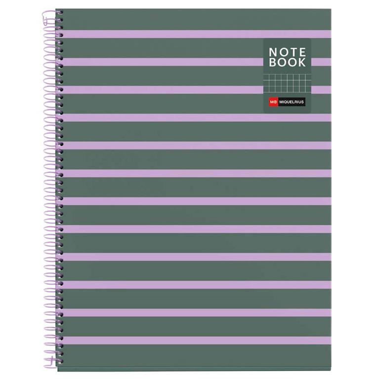 MiquelRius Zvezek A4, črtast, 80-listni, 90g, siv