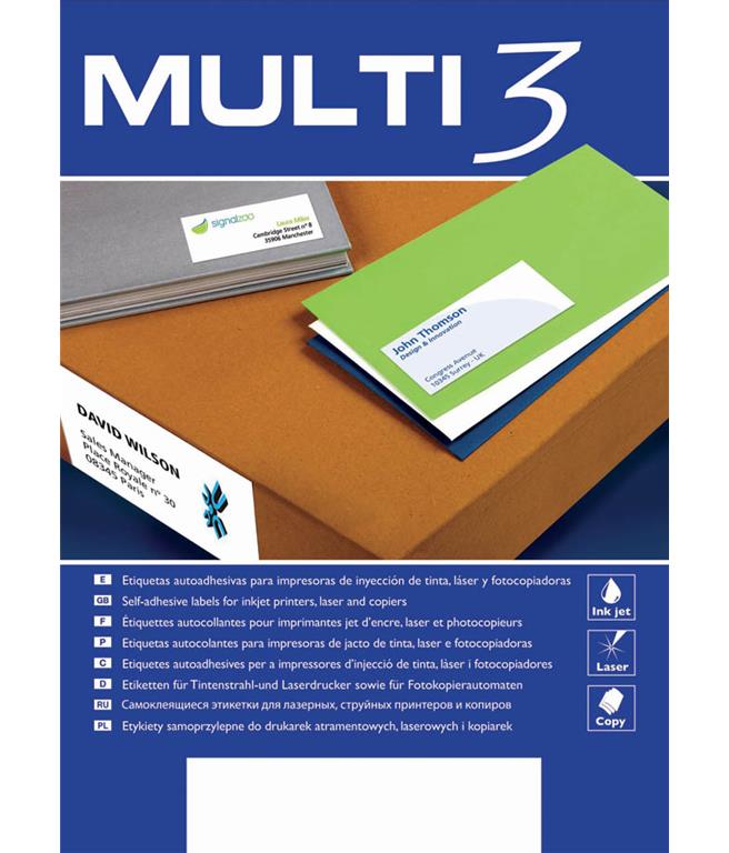 Multi3 Bele nalepke 48,5 x 25,4, 44/stran