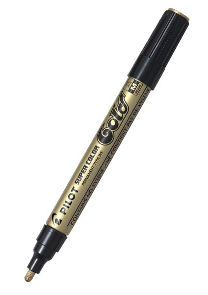 Pilot Marker SUPER COLOR, MEDIUM, zlata