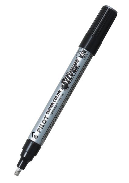 Pilot Marker SUPER COLOR, BROAD, srebrn
