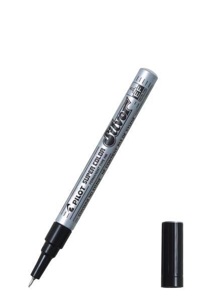 Pilot Marker SUPER COLOR, EXTRA FINE, srebrn