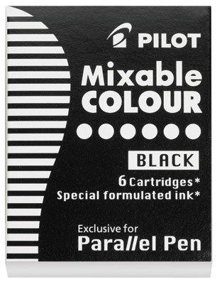 Pilot Vložki za Parallel Pen, črni, 6 kos