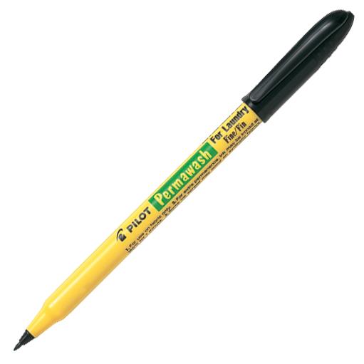 Pilot Marker za tkanine PERMAWASH, črn
