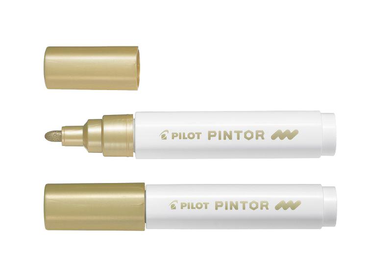 Pilot Marker Pintor MEDIUM, Metal zlat